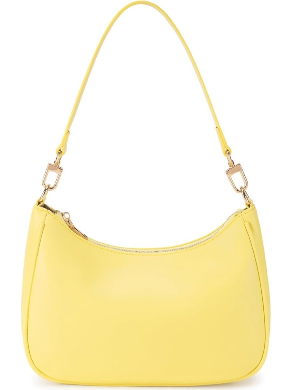 〽️Women Yellow Cute Hobo Mini Clutch Purse Zipper Closure Shoulder Tote Handbag
